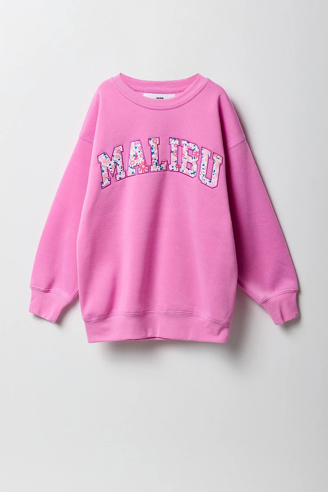 Chandail surdimensionné en molleton pour fille
