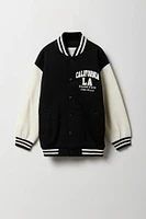Blouson de style universitaire en molleton pour fille