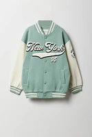 Blouson de style universitaire en molleton pour fille