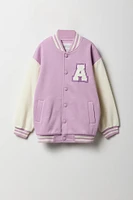 Blouson de style universitaire en molleton pour fille