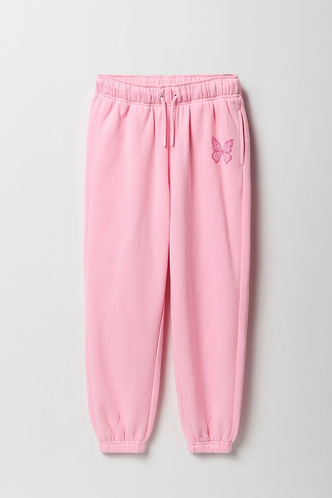 Jogger en molleton avec motif ville pour fille