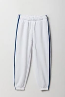 Girls Side Striped Fleece Jogger