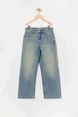 Jean baggy taille basse pour filles