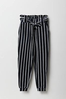 Girls Printed Soft Paperbag Jogger
