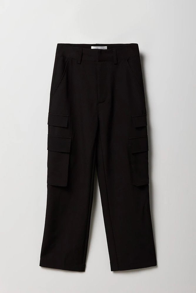 Pantalon cargo à jambe droite pour fille