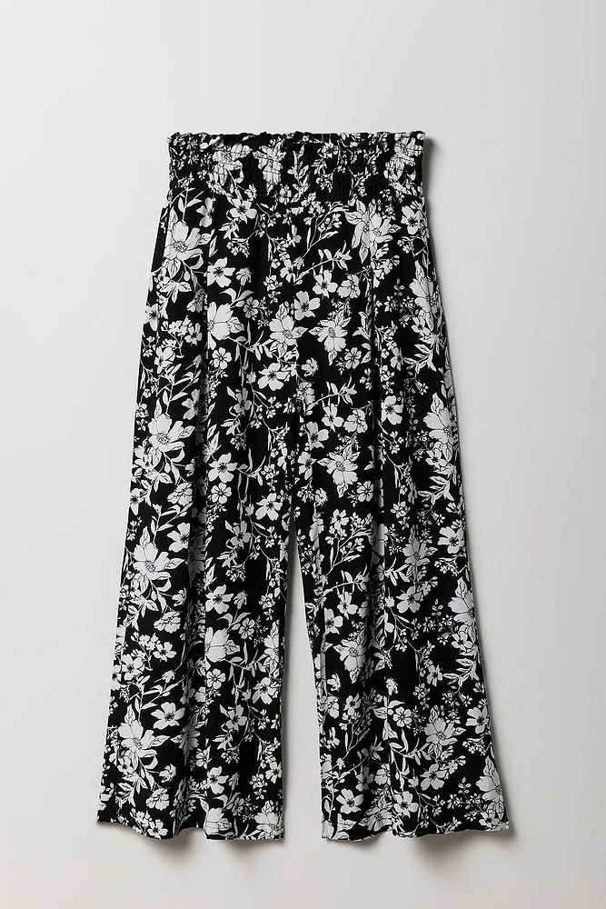 Girls Smocked Waist Palazzo Pant
