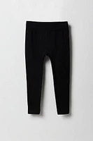 Girls Seamless Ribbed Solid Legging
