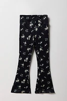 Pantalon à jambe évasée doux imprimé pour fille