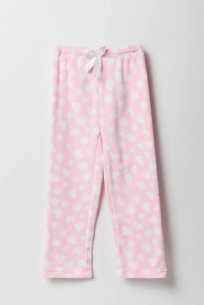 Girls Printed Plush Pajama Pant