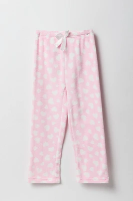 Girls Printed Plush Pajama Pant
