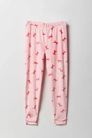 Pantalon de pyjama en peluche imprimé pour fille