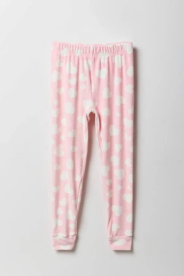 Girls Printed Plush Pajama Pant