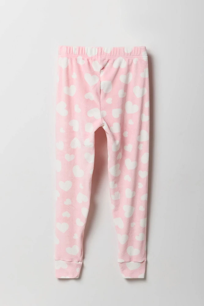 Girls Printed Plush Pajama Pant
