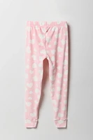 Girls Printed Plush Pajama Pant