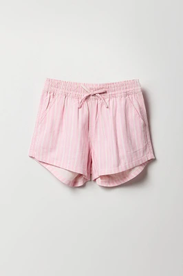 Girls Linen Drawstring Short