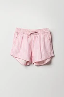 Girls Linen Drawstring Short