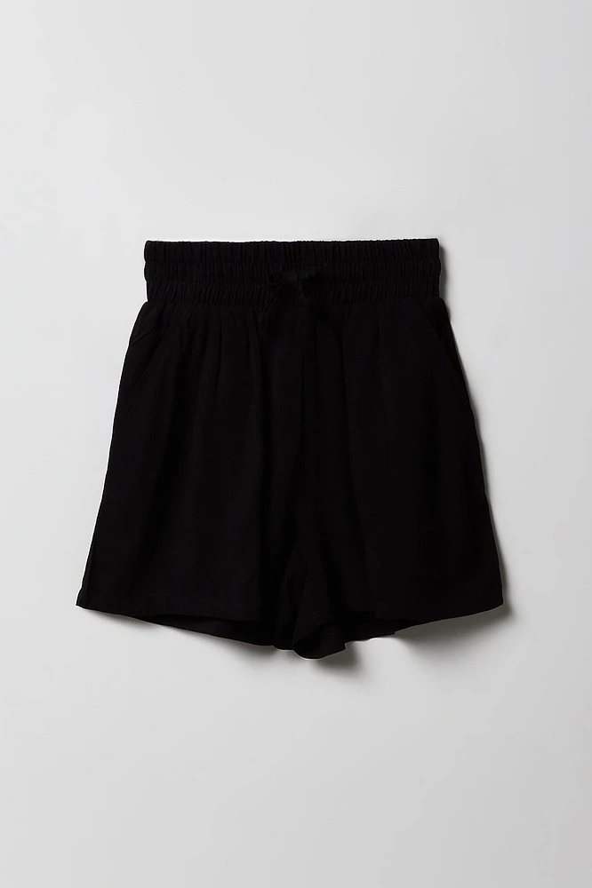 Girls Drawstring Flowy Short