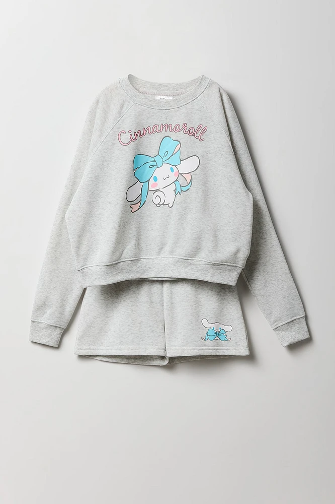 Girls Hello Kitty & Friends Fleece Sweatshirt Short 2 Piece Set