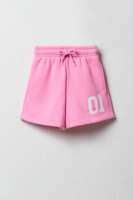 Short en molleton imprimé pour fille
