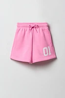 Short en molleton imprimé pour fille