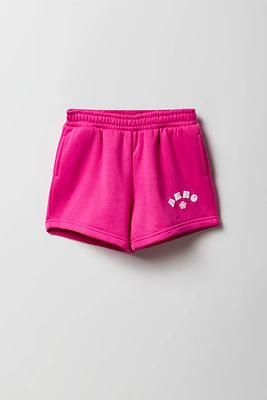 Short en molleton avec motif brodé Aero pour fille