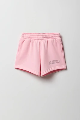 Girls Aero Embroidered Fleece Short