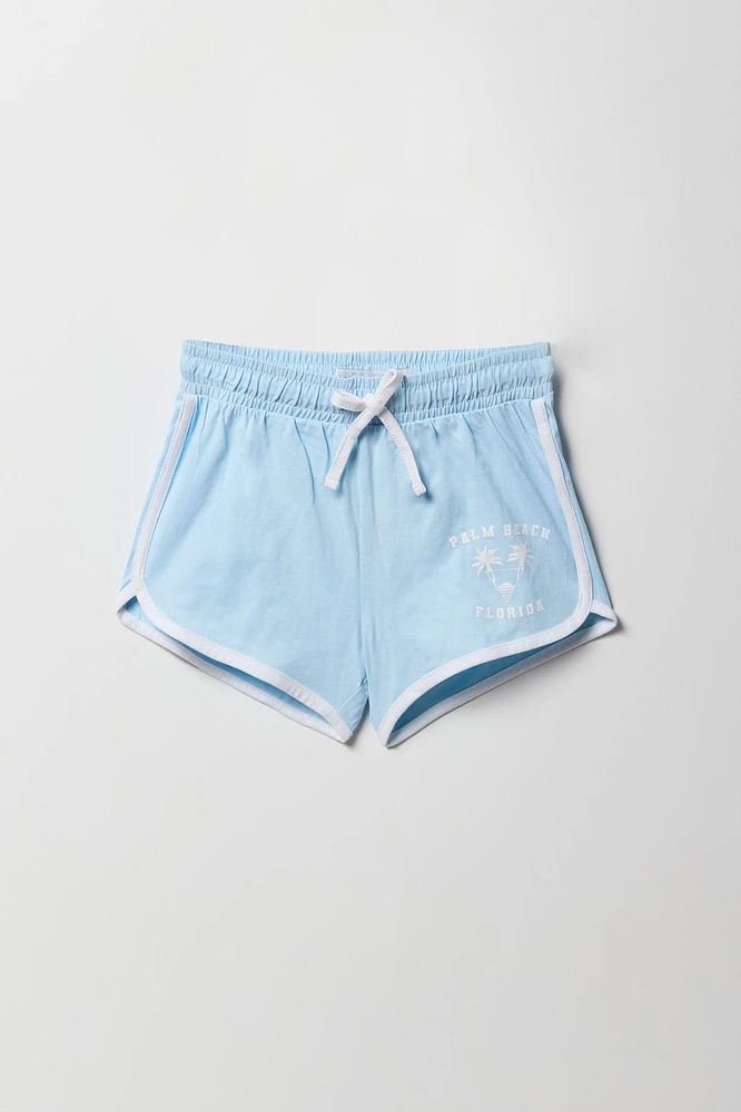 Girls Active Graphic Dolphin Short