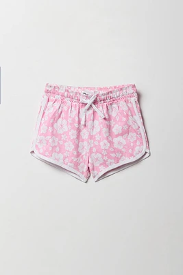 Girls Active Printed Dolphin Short