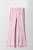 Girls Velour Quarter Flare Pant