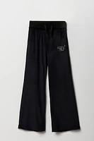 Girls Aeropostale Velour Wide Leg Pant