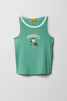 Débardeur côtelé avec motif brodé Peanuts pour fille