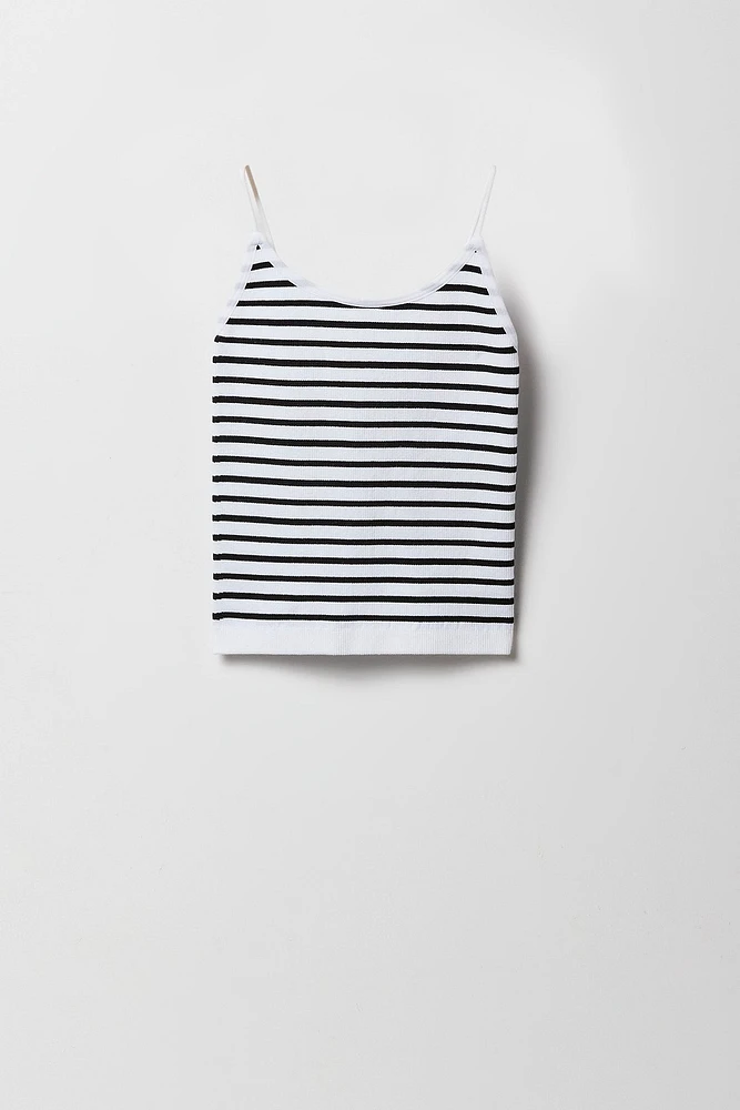 Girls Ribbed Bungee Strap Cami