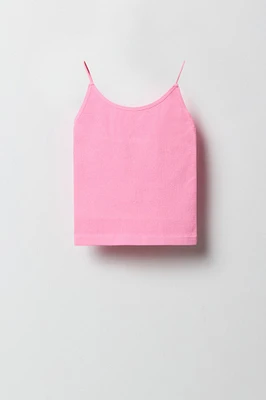 Camisole côtelée à fines bretelles pour fille