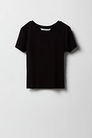 Girls Ribbed Baby T-Shirt