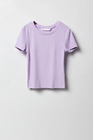 Girls Ribbed Baby T-Shirt