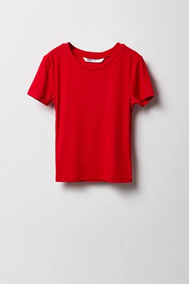 Girls Ribbed Baby T-Shirt