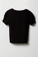 Girls Ribbed T-Shirt