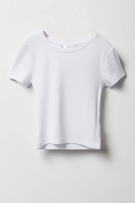 T-shirt côtelé pour fille