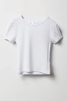 T-shirt côtelé pour fille
