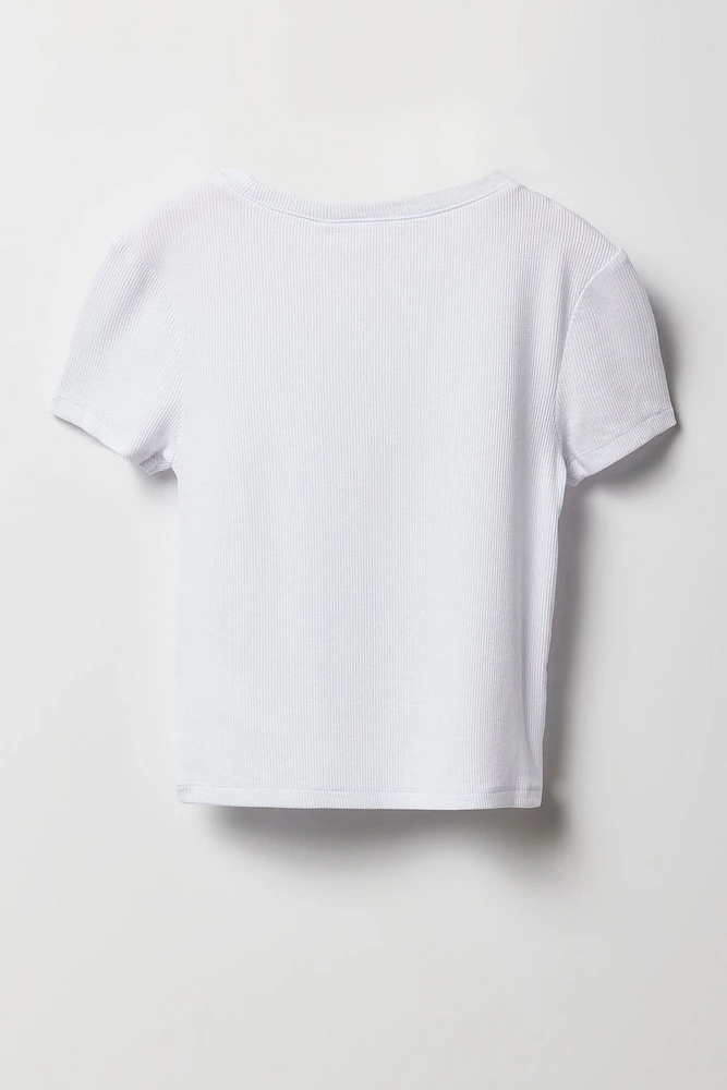 Girls Ribbed T-Shirt