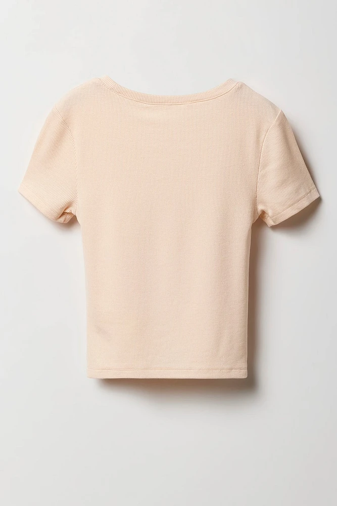 Girls Ribbed T-Shirt
