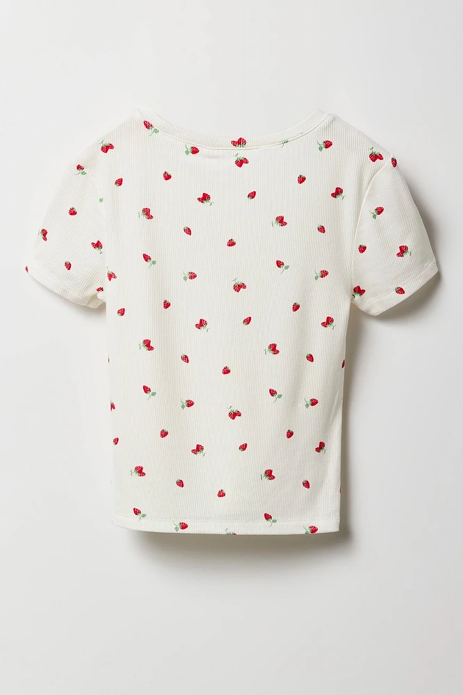 Girls Ribbed T-Shirt