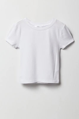 T-shirt côtelé pour filles