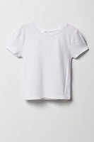 T-shirt côtelé pour filles