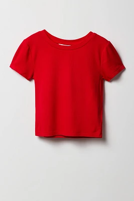 T-shirt côtelé pour filles