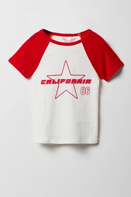 Girls City Graphic Raglan T-Shirt