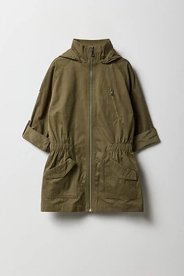 Girls Longline Anorak Jacket