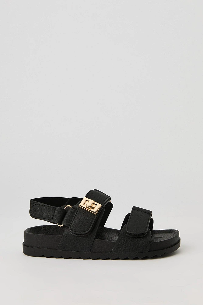 Girls Velcro Platform Sandal