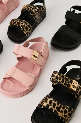 Sandales plateforme avec bandes Velcro pour fille
