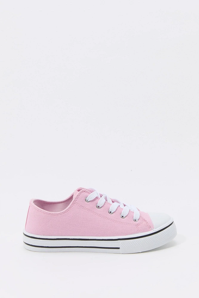 Girls Lace Up Low Top Platform Sneaker